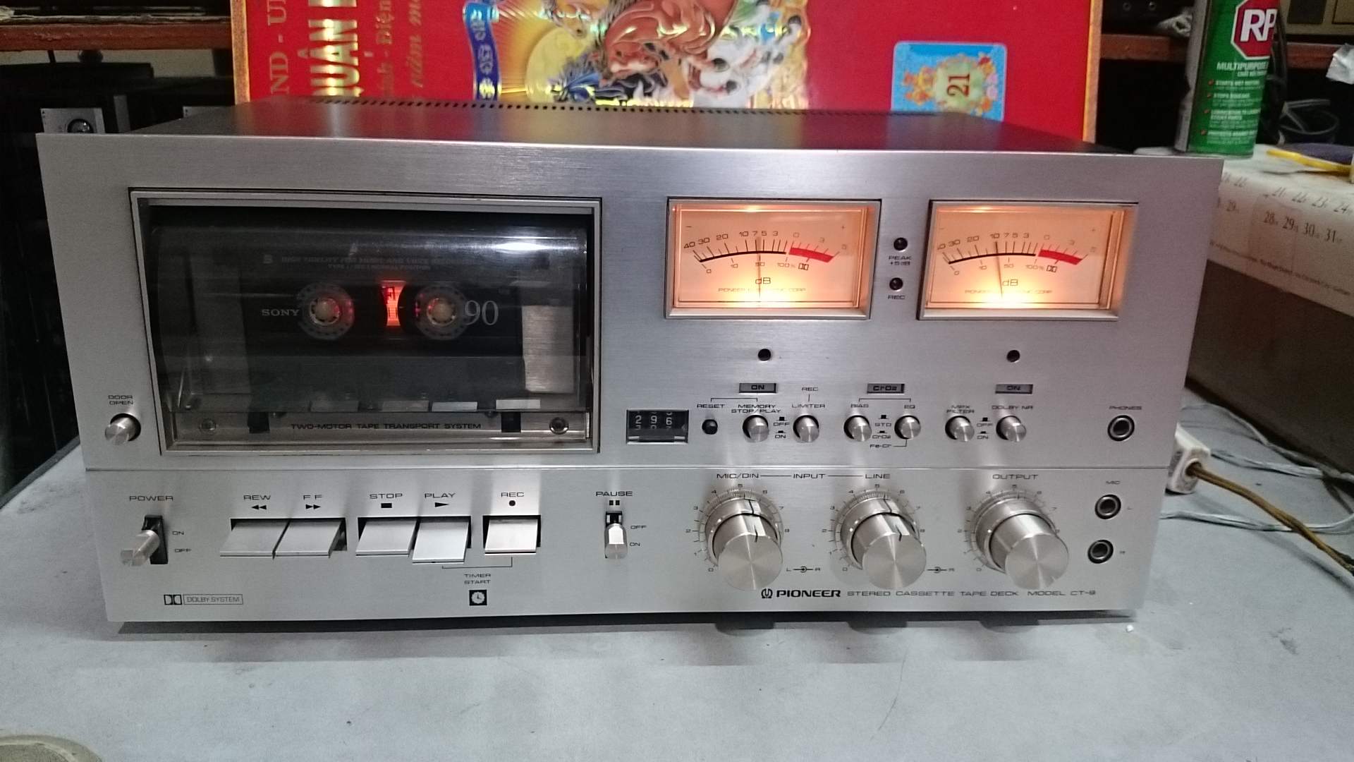 Đầu cassette deck cổ hiệu Pioneer CT9 đẹp long lanh giá 4,5tr