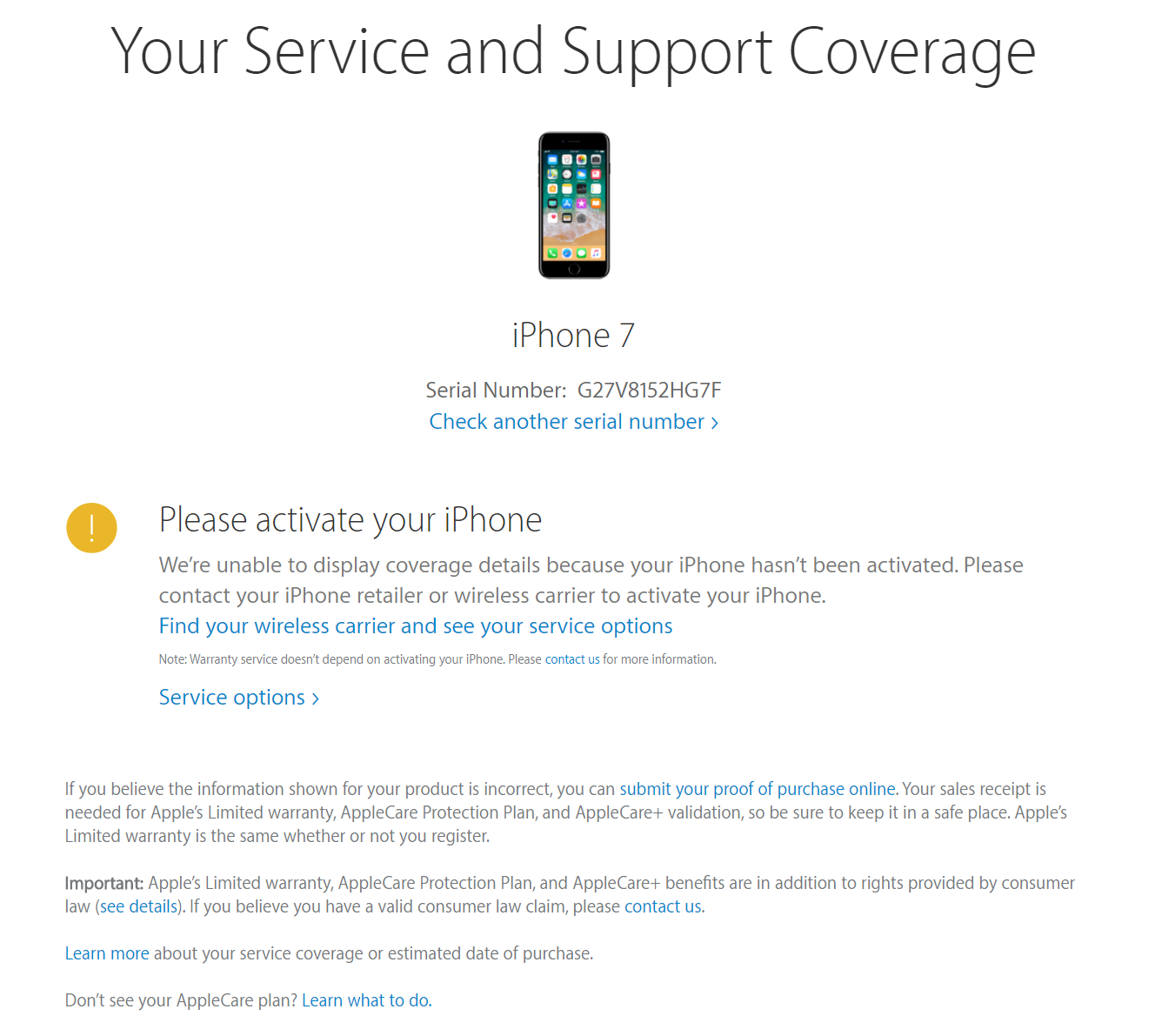 how to buy applecare for iphone 7 after purchase