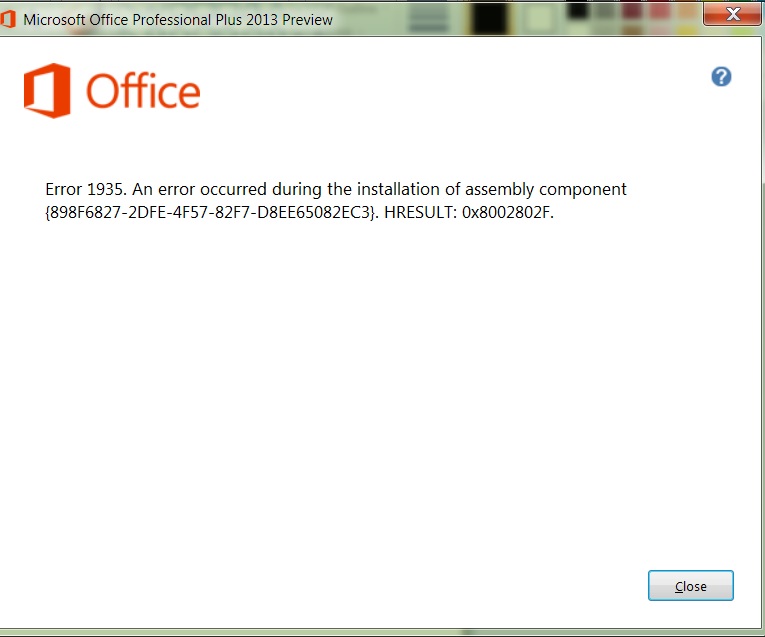 Cài office 2013 bị báo lỗi 1310