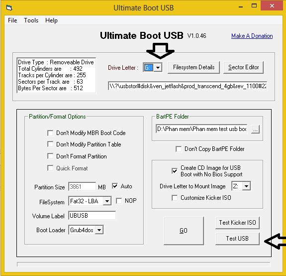 grub4dos boot iso usb