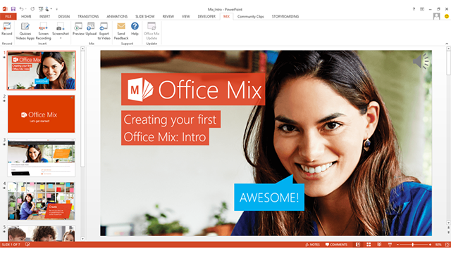 Microsoft giới thiệu Office Mix, add-on tăng cường khả năng thuyết trình  trực tuyến cho PowerPoint