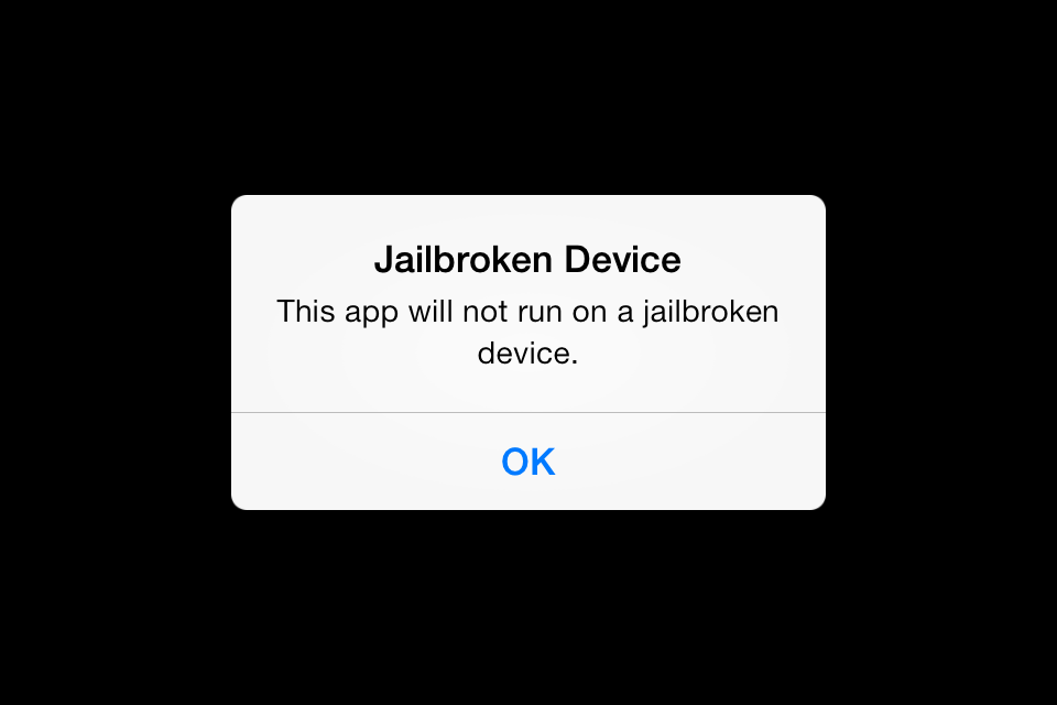 Jailbroken device detected