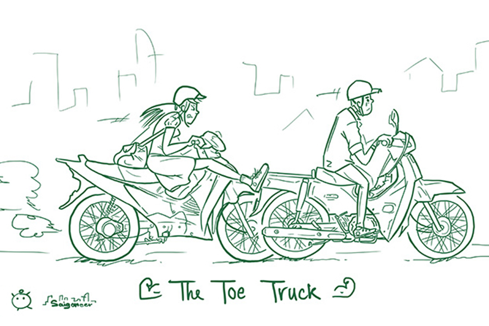 Vui vẻ] Mời xem tranh biếm họa về văn hóa giao thông xe gắn máy tại Việt Nam