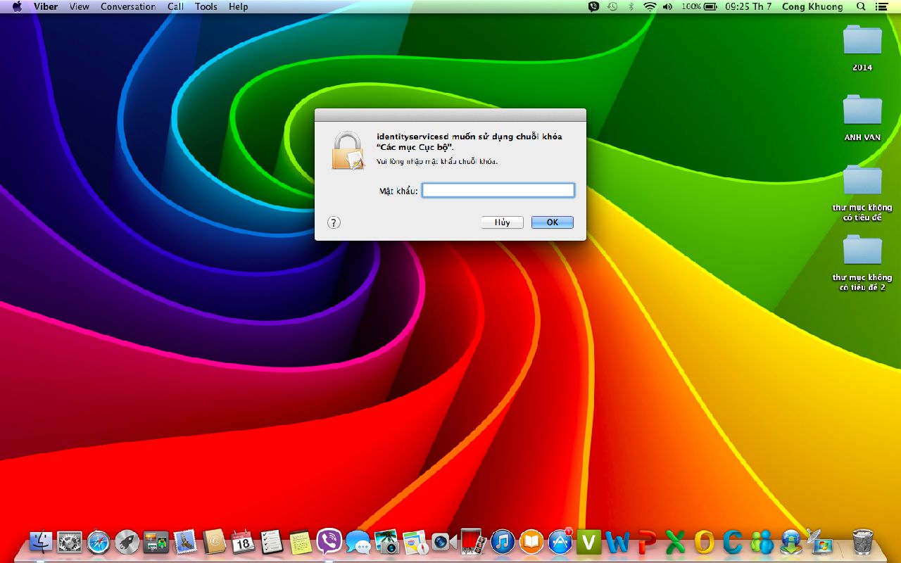 OS X wants to use the ‘Local Items’ keychain