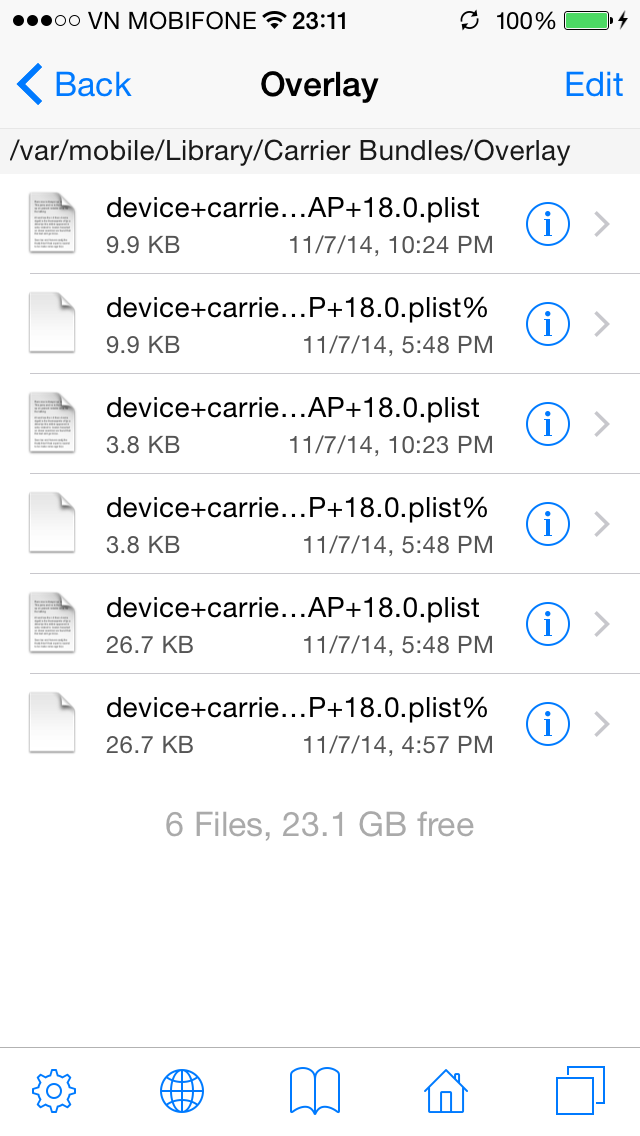 ios8 carrier bundle files