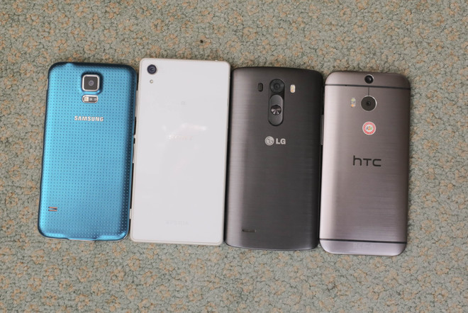 11_Galaxy S5, Xperia Z2, LG G3 và HTC One M8 so dáng.jpg