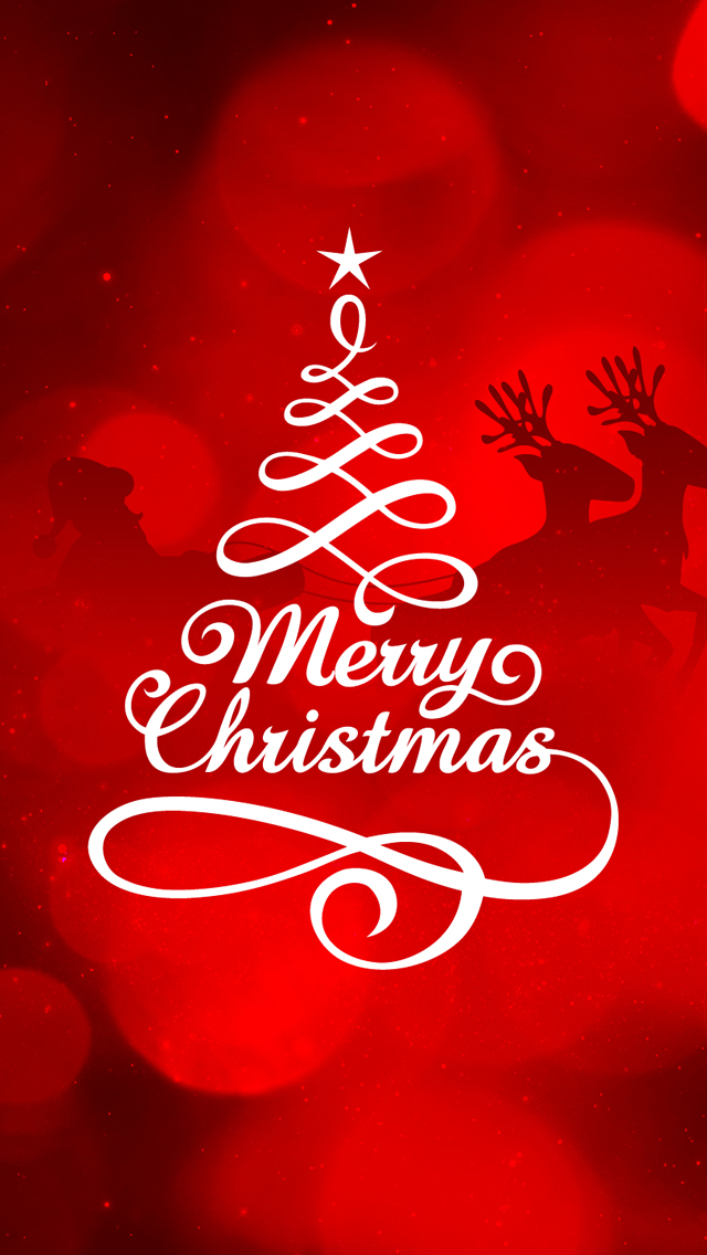 Download Simple Red Merry Christmas Iphone Wallpaper  Wallpaperscom