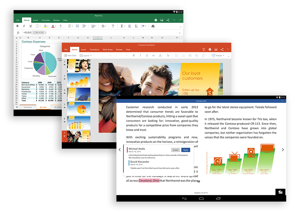 Microsoft Office cho tablet Android mở cho mọi người dùng thử, không