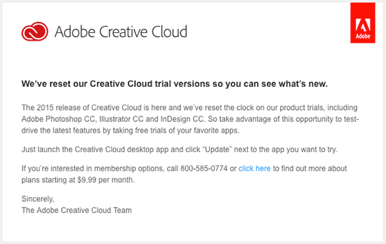 adobe creative cloud trial