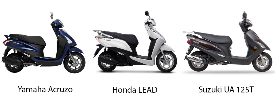 So sánh Yamaha Acruzo, Honda LEAD, Suzuki UA 125T | Tinh tế