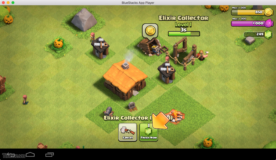 how to zoom out bluestacks clash of clans