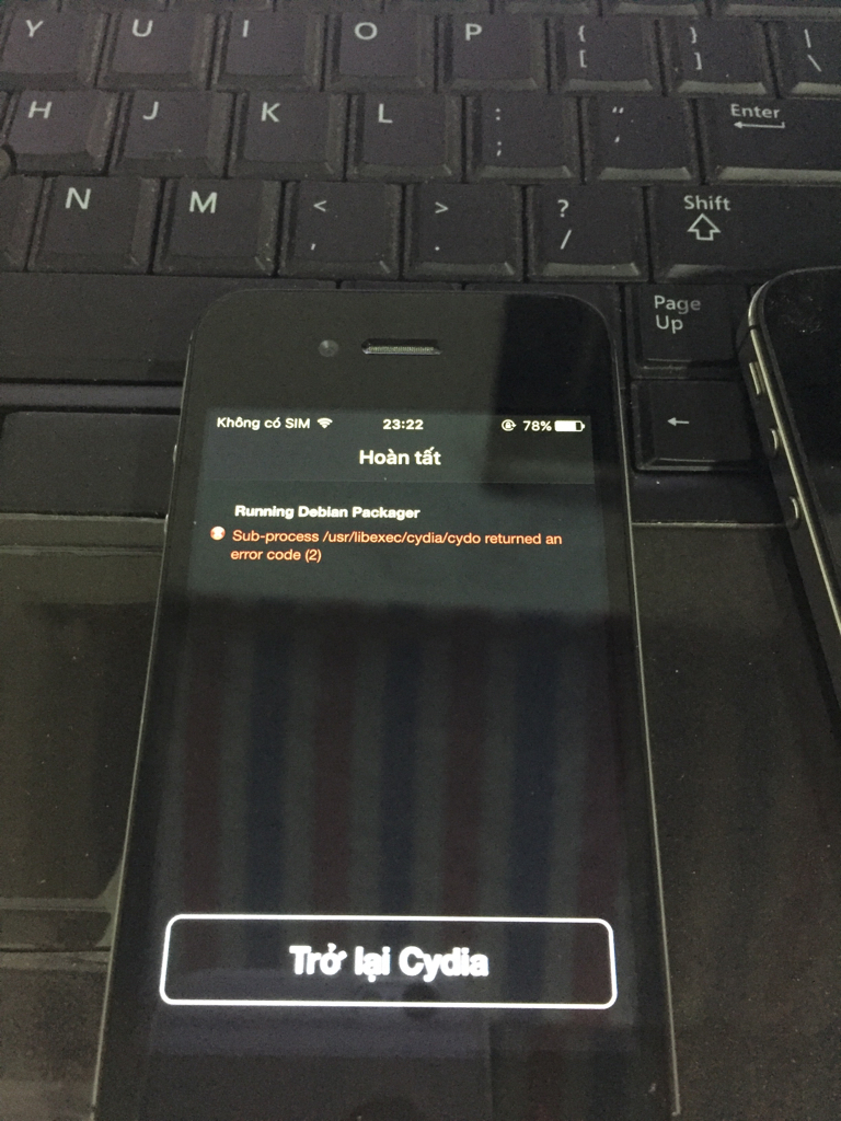 Running debian packager ошибка cydia