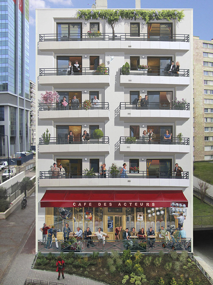 Hình ảnh] Vẽ hình 3D lên tường để tạo sức sống cho những tòa nhà