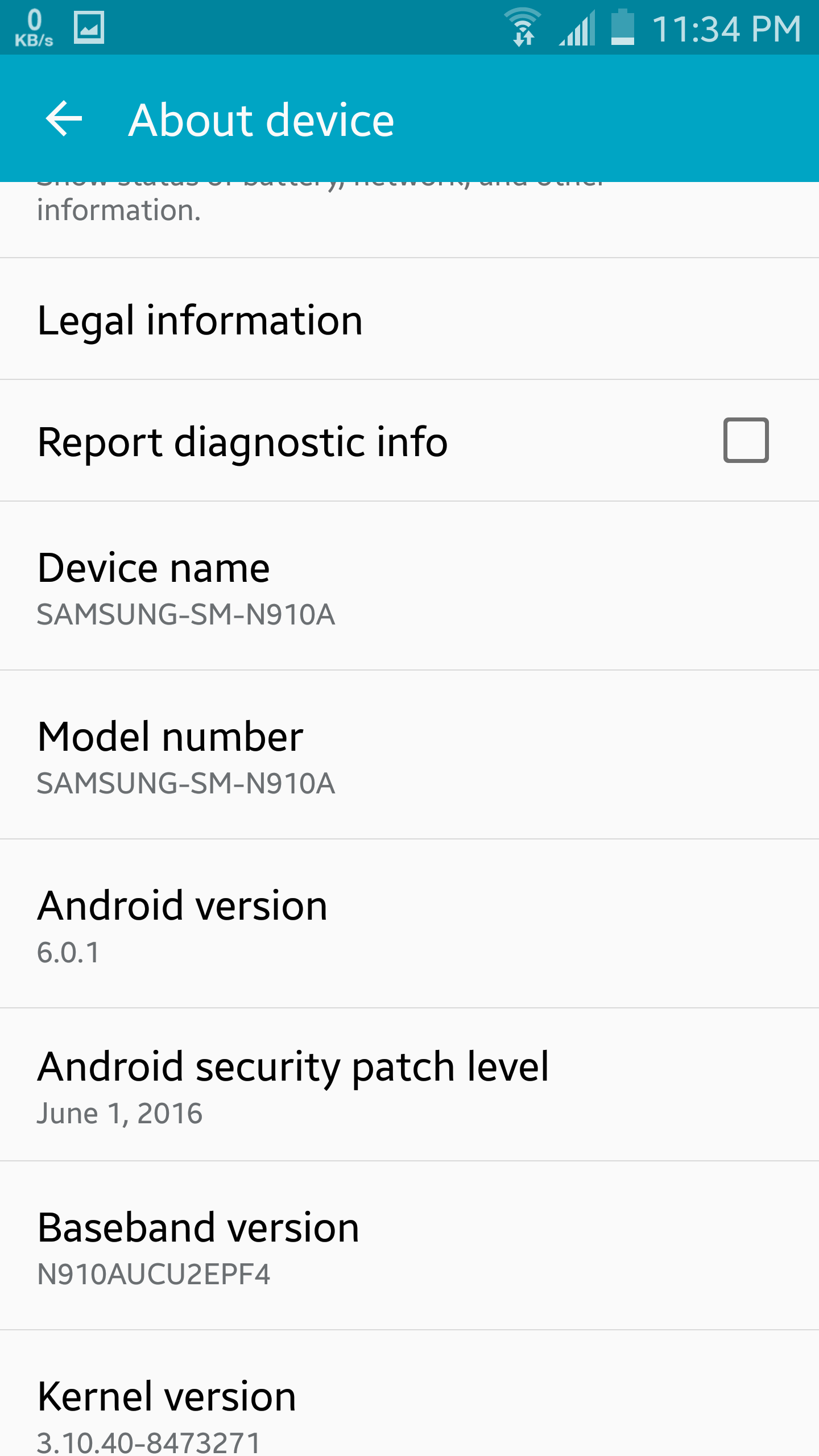 android 6.0.1 note 4 n901a