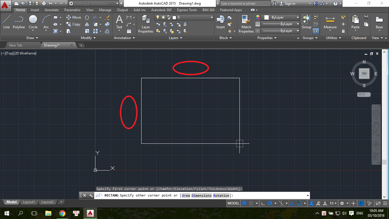 AutoCAD không hiển thị kích thước thì vẽ