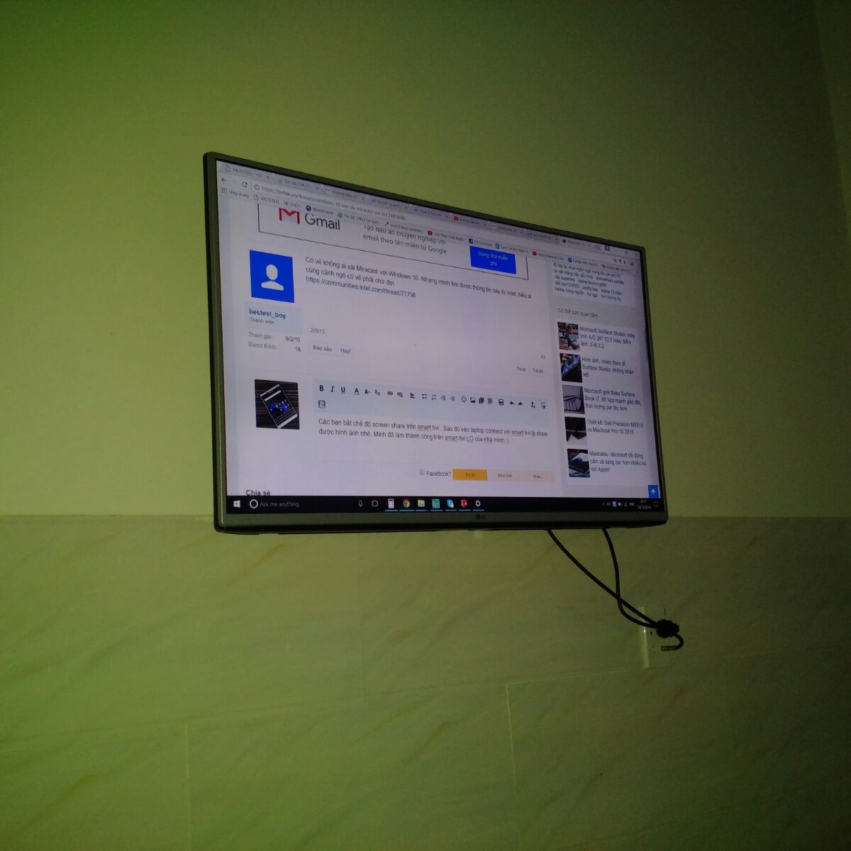 miracast windows 10 on an lg smart tv