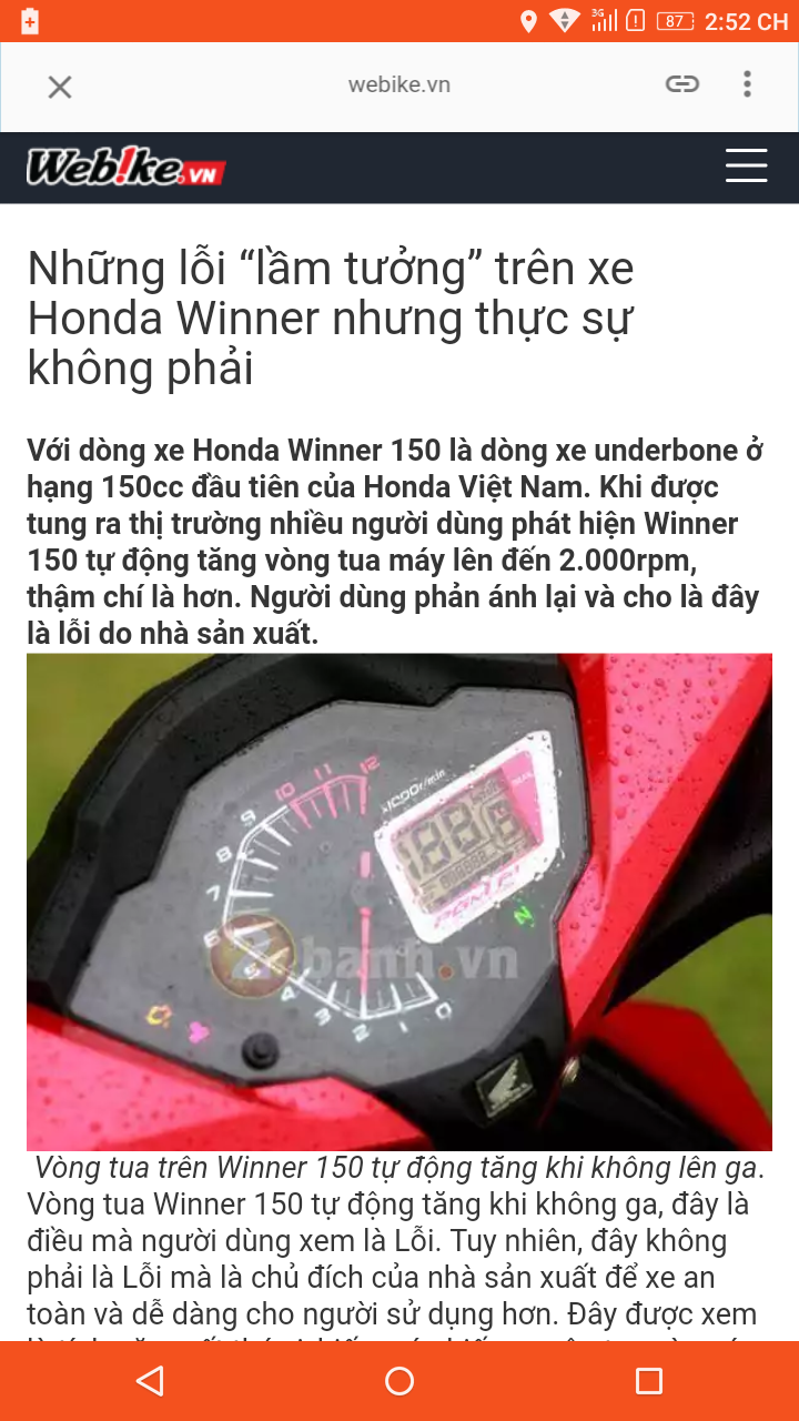 Có ai bị lỗi xe winner không hạ ga như em không