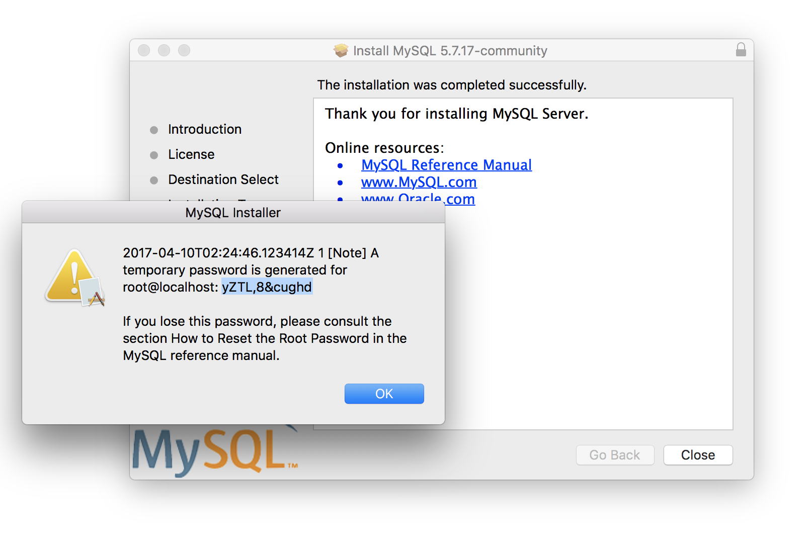 extract password for mysql on mac