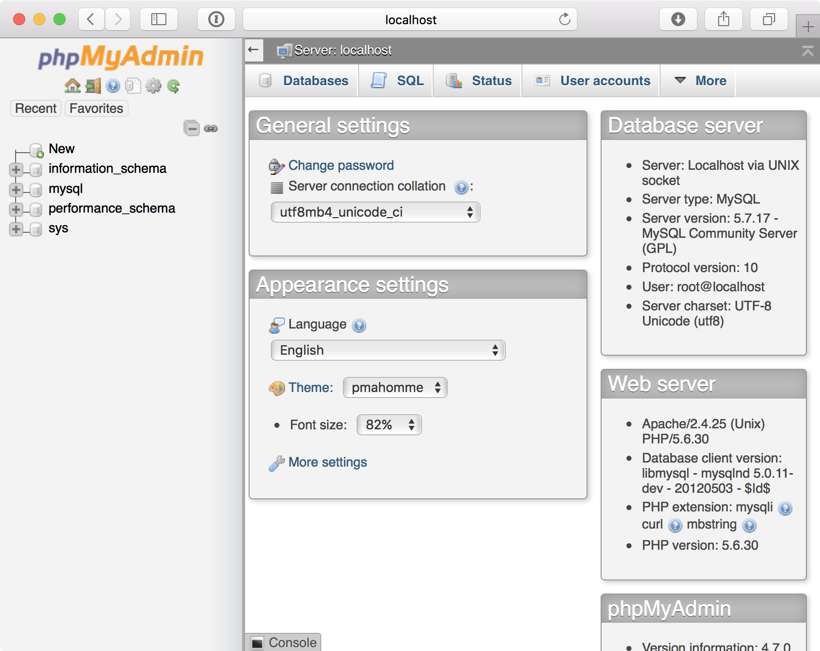 mysql for mac os 10.12