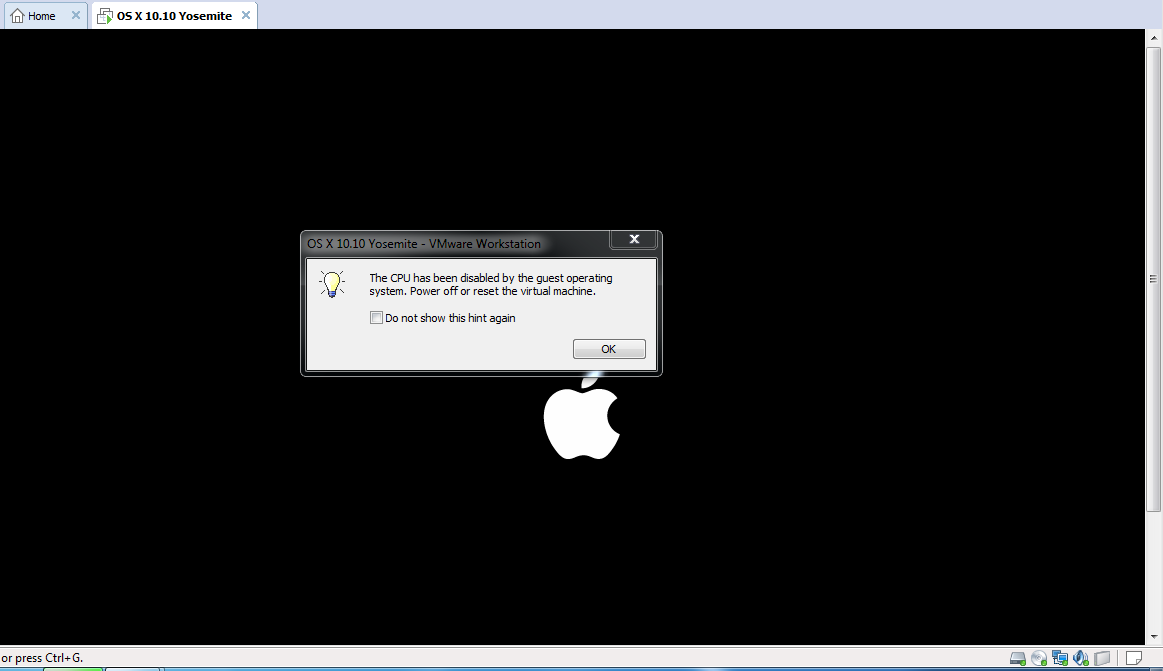 The cpu has been disabled by the guest operating system vmware что делать