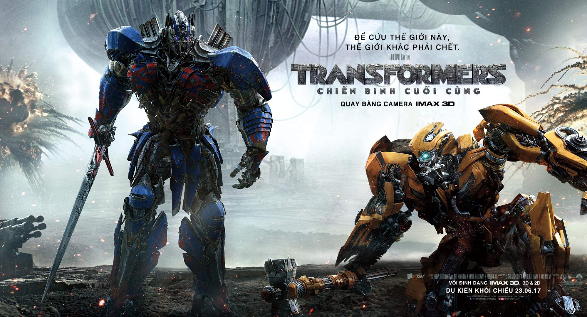 Đừng bỏ lỡ cơ hội có được vé dự công chiếu phim Transformers The Last Knight. Đây là một trong những bộ phim kinh điển nhất của loạt phim về các robot hấp dẫn này. Nhanh tay đặt vé để trở thành người đầu tiên xem những câu chuyện phiêu lưu đầy hồi hộp và cảm xúc này.