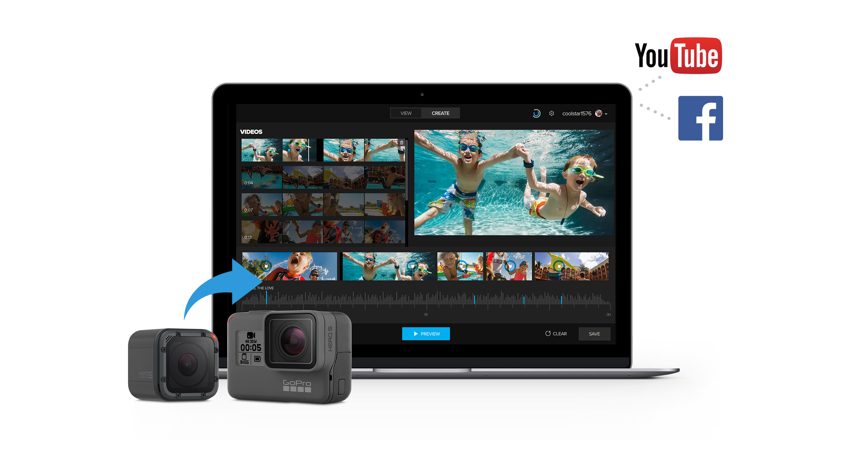 how to add media to quik gopro