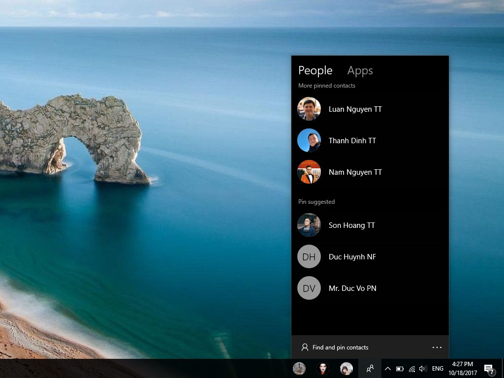 People bar windows 10 что это