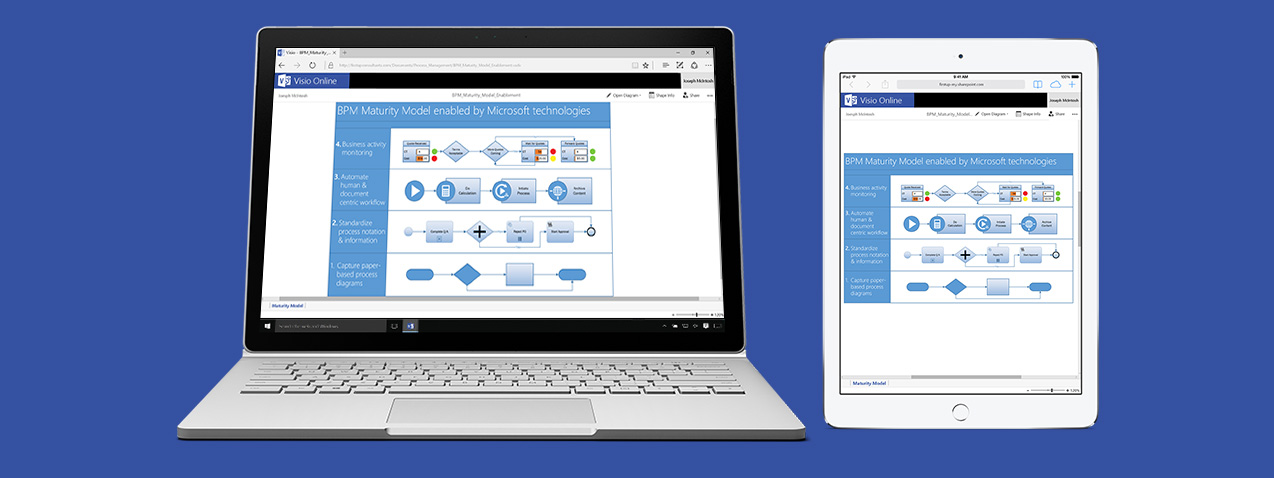 Microsoft Visio Online là một công cụ vẽ sơ đồ trực tuyến và rất dễ dàng sử dụng. Bạn có thể truy cập vào nó mọi lúc, mọi nơi và chỉ cần một máy tính và kết nối internet. Visio Online cũng có khả năng chia sẻ sơ đồ với người khác và chỉnh sửa nó cùng một lúc. Hãy nhấn vào hình ảnh để khám phá thế giới vẽ sơ đồ với Microsoft Visio Online ngay hôm nay!