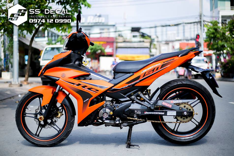 Tổng hợp tem xe Exciter 150 cam đen chất tháng 52018 do Decal46 thực hiện   2banhvn