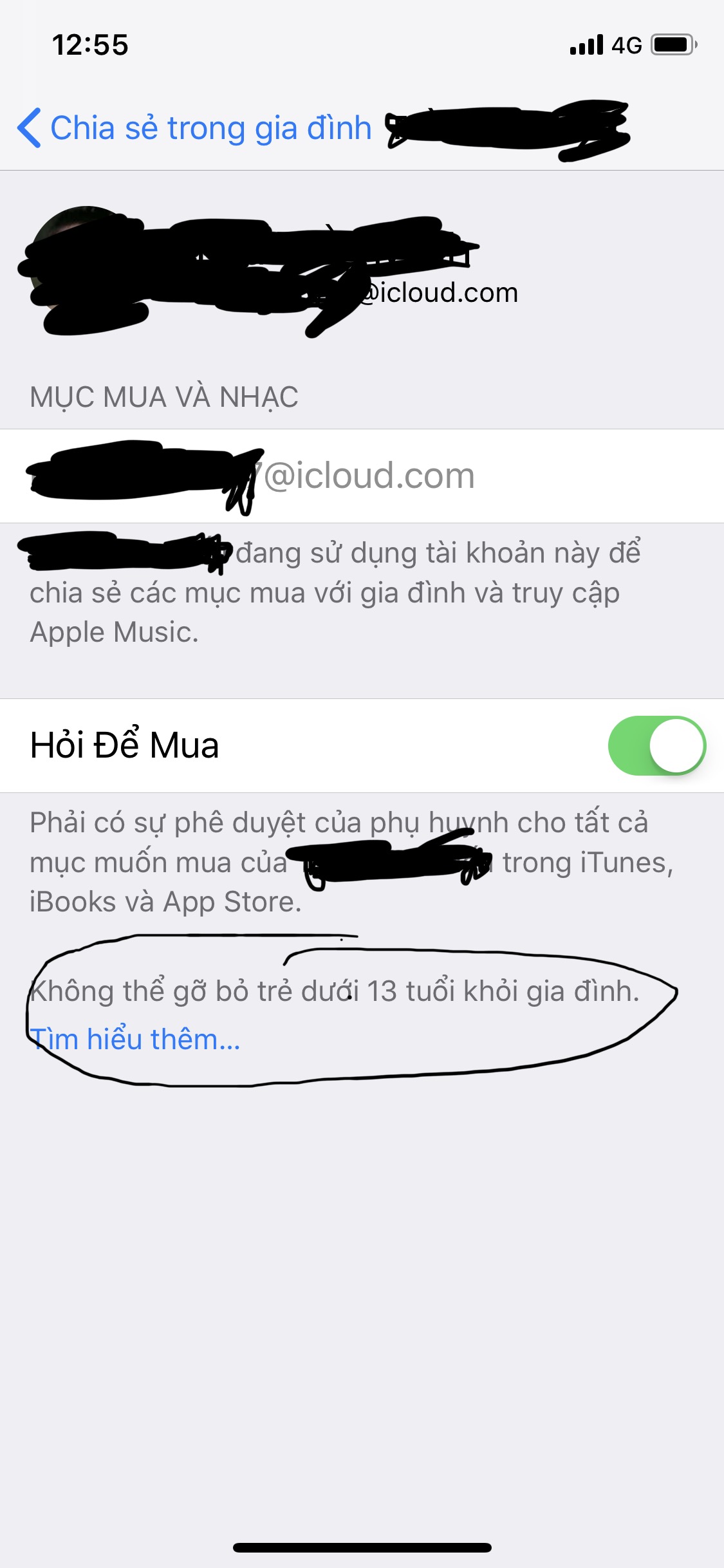 iCloud Family Sharing: Tính năng iCloud Family Sharing cho phép bạn và gia đình chia sẻ một tài khoản App Store và iTunes để tiết kiệm chi phí. Hãy xem ảnh để tìm hiểu chi tiết về tính năng này.