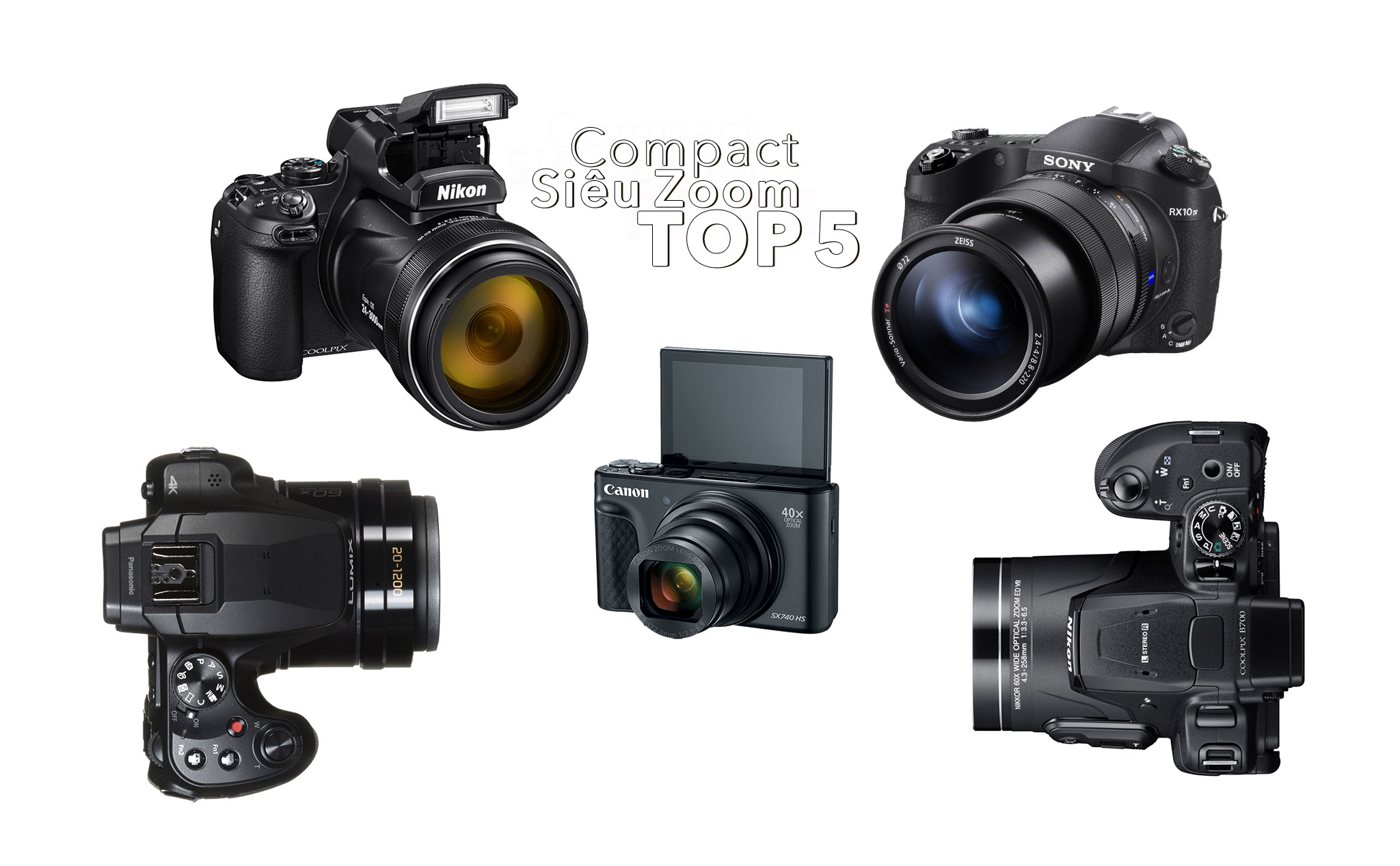 2018] Top5 Máy Ảnh Compact Siêu Zoom Có Zoom Quang Học Lớn Nhất