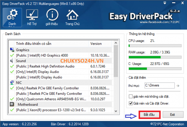 Phần mềm tự cài driver cho win 10 | Viết bởi mrhieu99