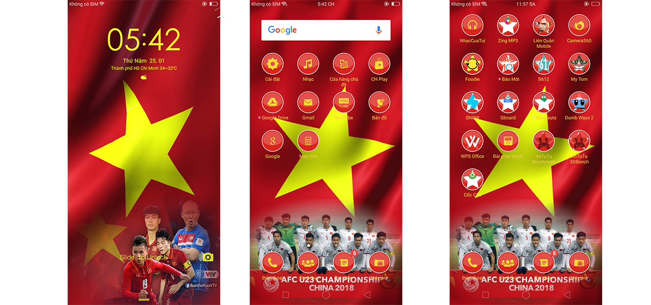 Hình nền Theme của OPPO độc đáo và thanh lịch sẽ khiến điện thoại của bạn trở nên đẹp hơn rất nhiều. Tuy nhiên, khi có một đội tuyển bóng đá hàng đầu như U23 Việt Nam, chất lượng này sẽ còn tăng thêm. Hãy cùng thưởng thức những hình nền độc quyền được thiết kế giành riêng cho fan hâm mộ đội tuyển U23 Việt Nam.