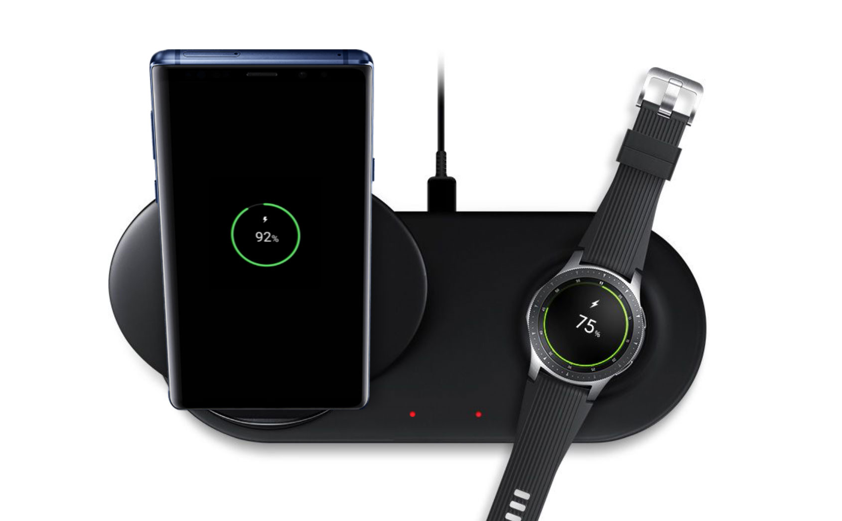 Samsung Wireless Charger Duo: Dock Sạc Không Dây Sạc 2 Thiết Bị Cùng Lúc,  Có Chân Dựng Điện Thoại