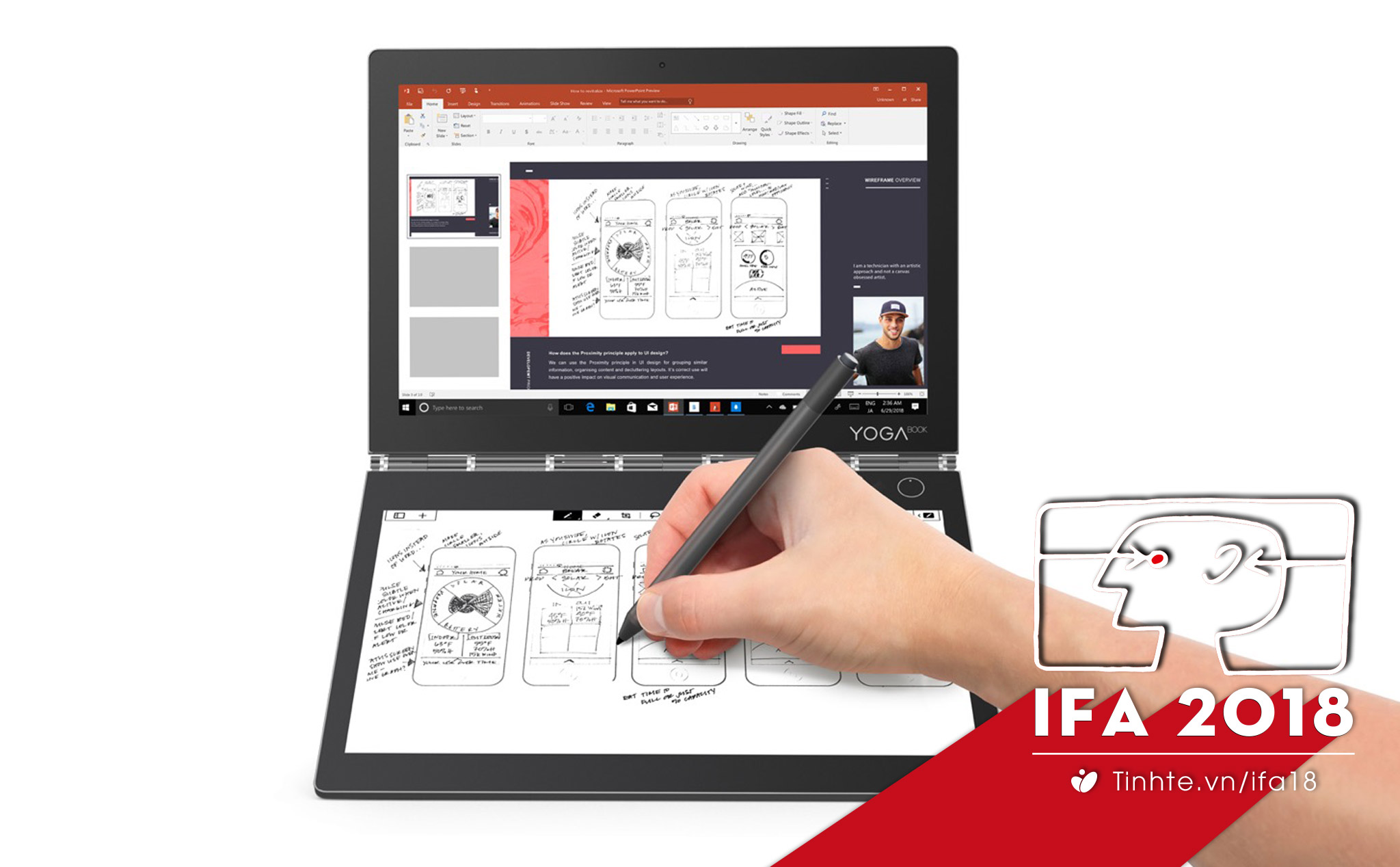 IFA18: Lenovo Yoga Book C930: laptop 2 màn hình (màn hình phụ dùng E Ink), không quạt, 1000$ IFA18: Lenovo Yoga Book C930: laptop 2 màn hình (màn hình phụ dùng E Ink), không quạt, 1000$