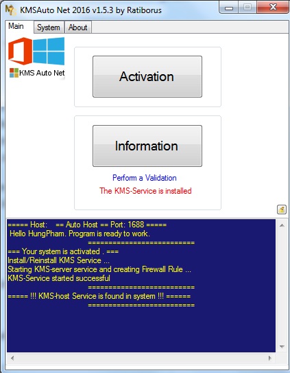 KMSAuto Net  – Phần mềm kích hoạt Window & Office các phiên bản