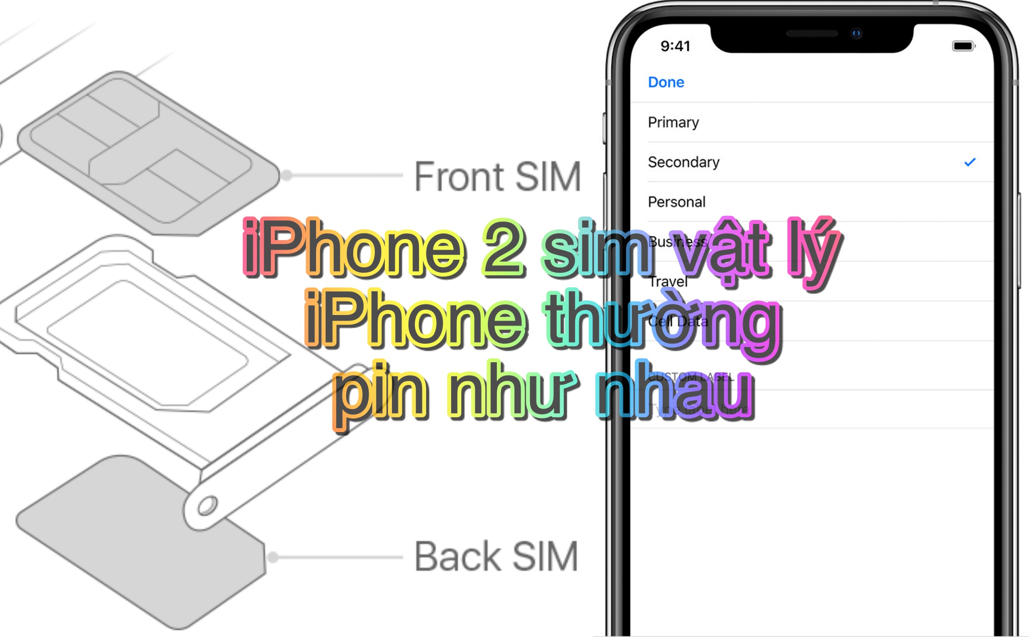 Thử nghiệm] Liệu iPhone XS Max bản 2 SIM vật lý khi dùng có tốn pin hơn bản  1 SIM vật lý?