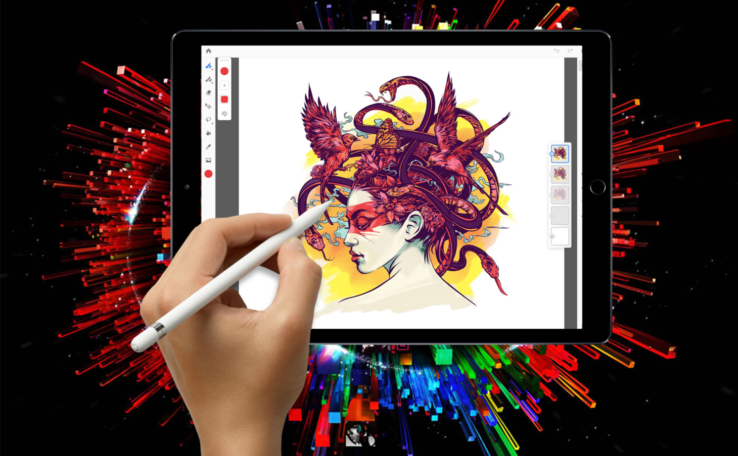 Photoshop CC cho iPad giúp bạn dễ dàng tạo và chỉnh sửa ảnh trên iPad của mình. Với rất nhiều tính năng và công cụ tuyệt vời, Photoshop CC là lựa chọn hoàn hảo cho những người muốn tạo ra những tác phẩm nghệ thuật đẹp và sáng tạo.