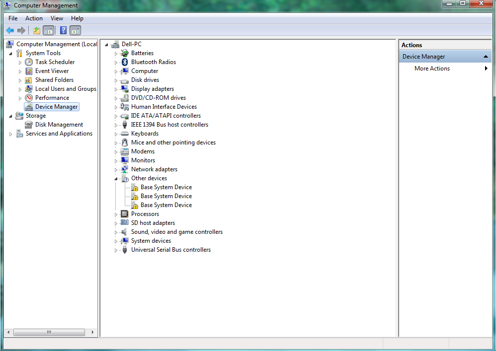 inspiron 1525 base system device driver