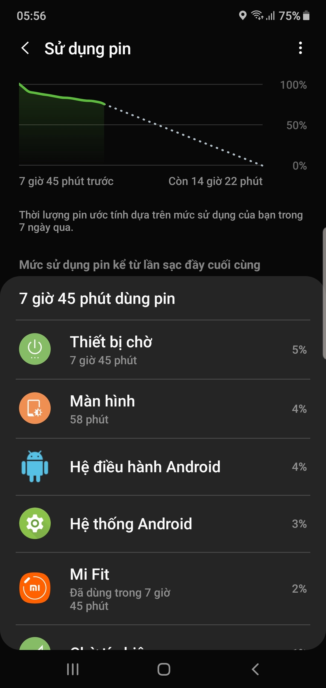 Note 10 plus pin sac 100%, sau đó xài khoản 30' và để qua đêm, sáng ra ...