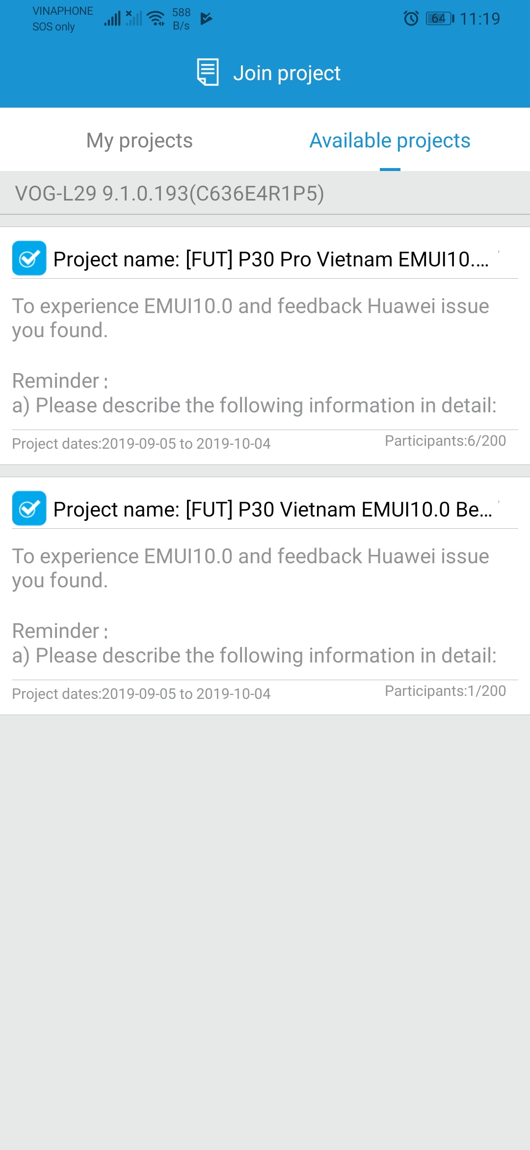 EMUI 10 beta (android Q) cho Huawei p30 pro