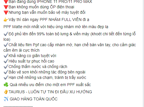 Dán PPF iPhone 11 Pro full nhám mặt sau ...