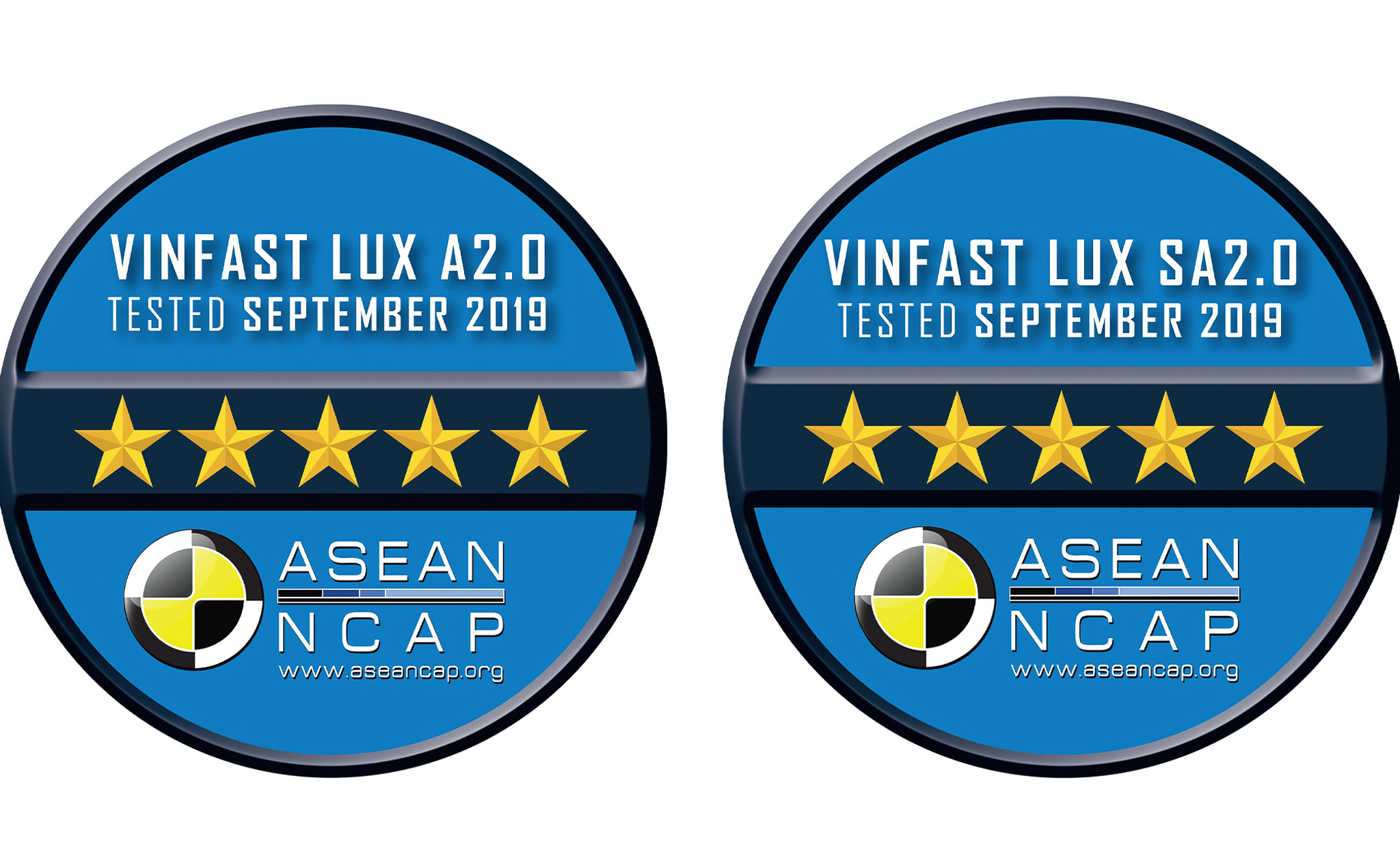 VMS19: VinFast nhận chứng chỉ an toàn 5 sao và 4 sao từ Asean Ncap