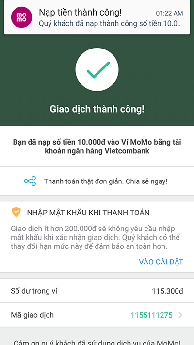 Sản phẩm Hình ảnh chuyển tiền thành công 500k được chụp từ nhiều ...