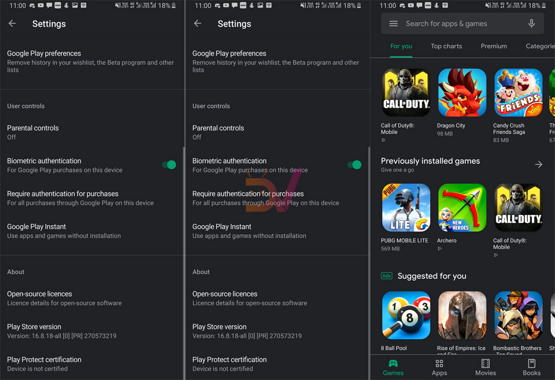 Google play store dark mode themesmery