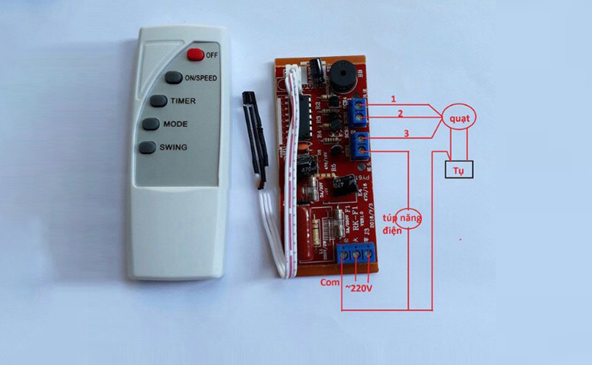 GẮN ĐIỀN KHIỂN TỪ XA VÀO QUẠT THƯỜNG