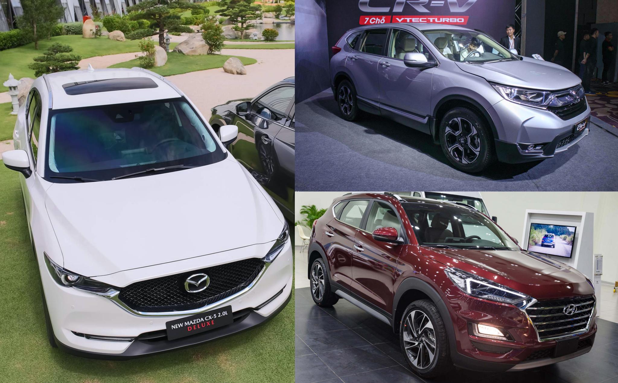 Crossover cỡ trung Mazda CX5 trở lại nhưng xe Hàn vẫn áp đảo