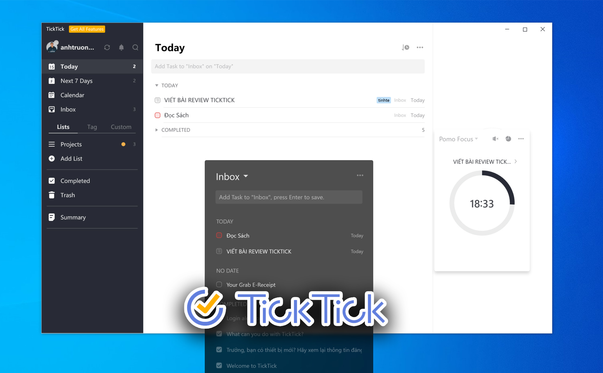 Tải Ticktick Miễn Phí – Ứng Dụng Quản Lý Công Việc 2025 - 3 Trải nghiệm ticktick một công cụ nhắc việc được nhiều thành viên tinhte đề xuất! (p1) | viết bởi trưởng anh