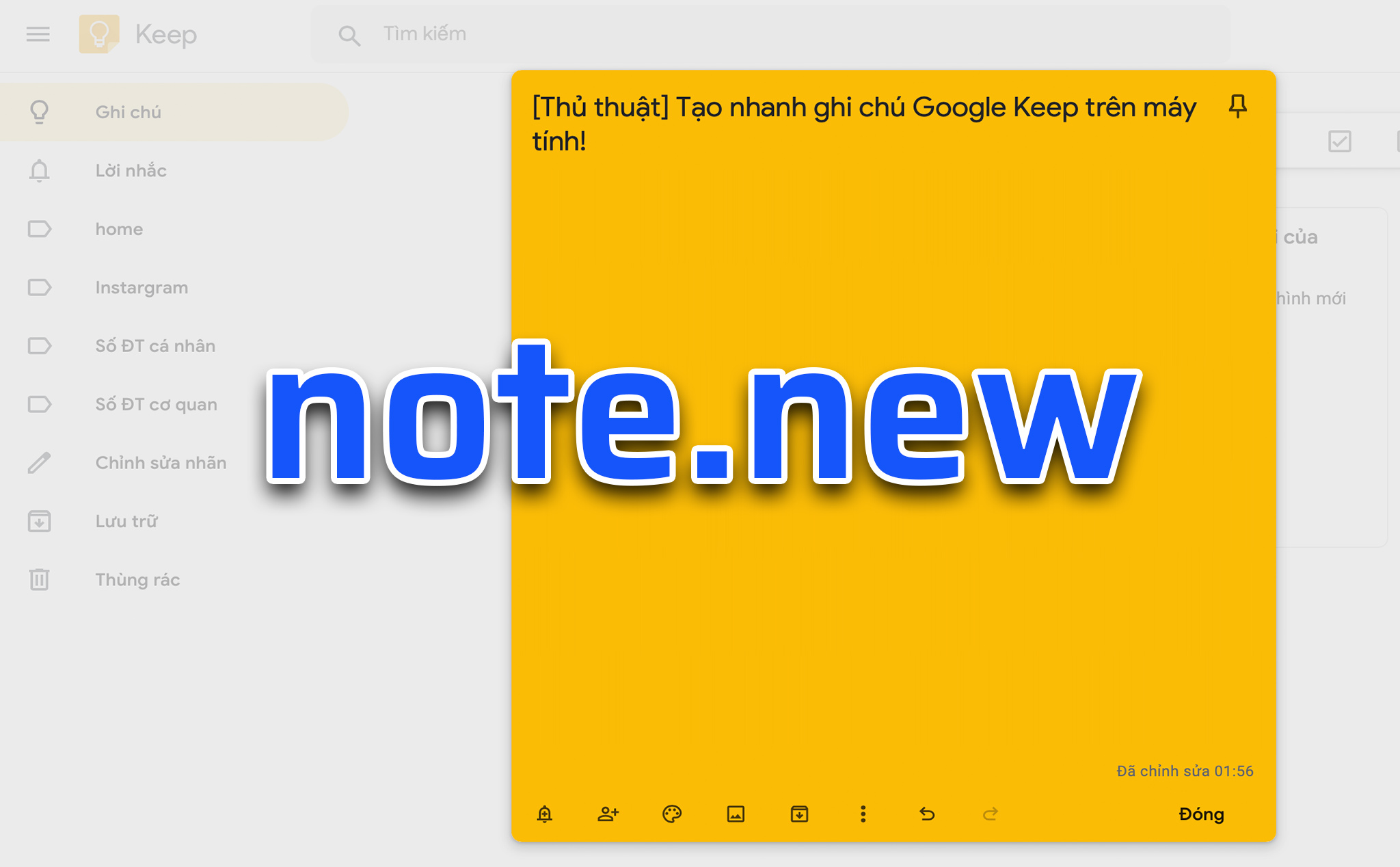 Thủ Thuật] Tạo Nhanh Ghi Chú Google Keep Trên Máy Tính!