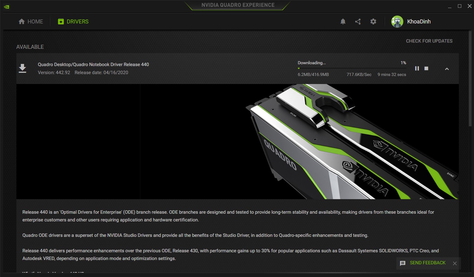 Nvidia phát hành Quadro Experience tương tự GeForce Experience nhưng tối ưu cho ứng dụng đồ họa